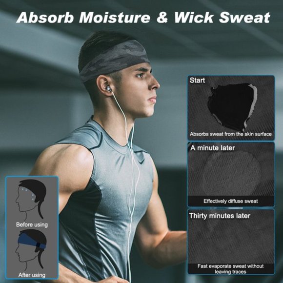 Adjustable Sports Workout Headbands (3pk) - Picture 13 of 13